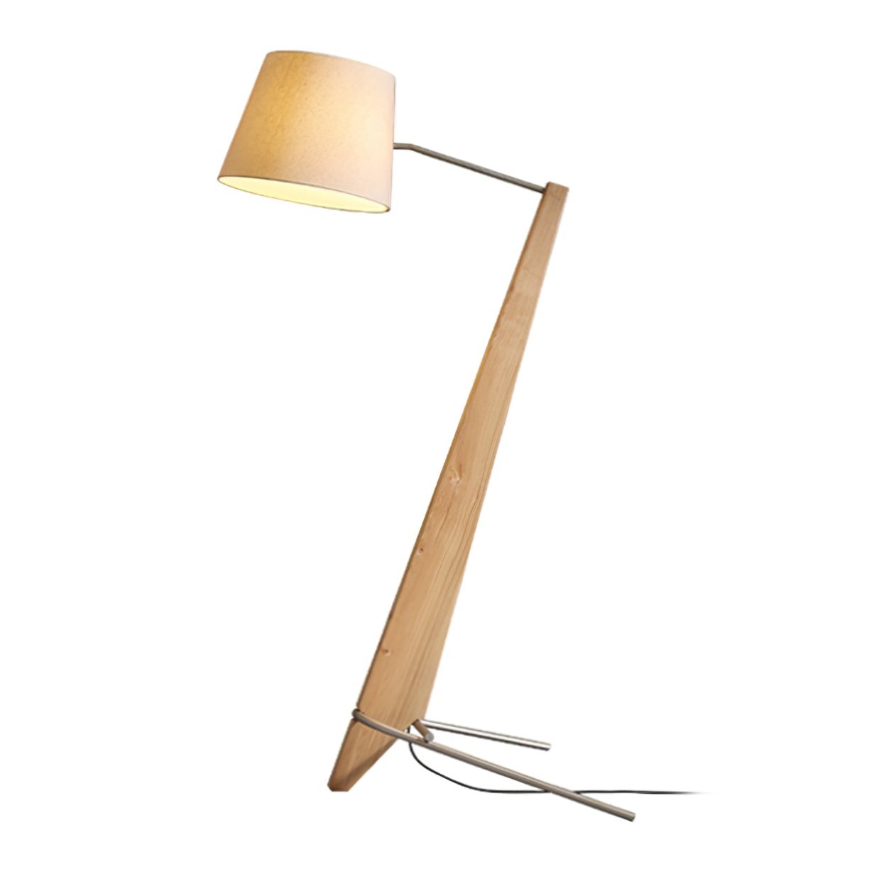 Vyran Wood Fabric Floor Lamp-Neutral Decor