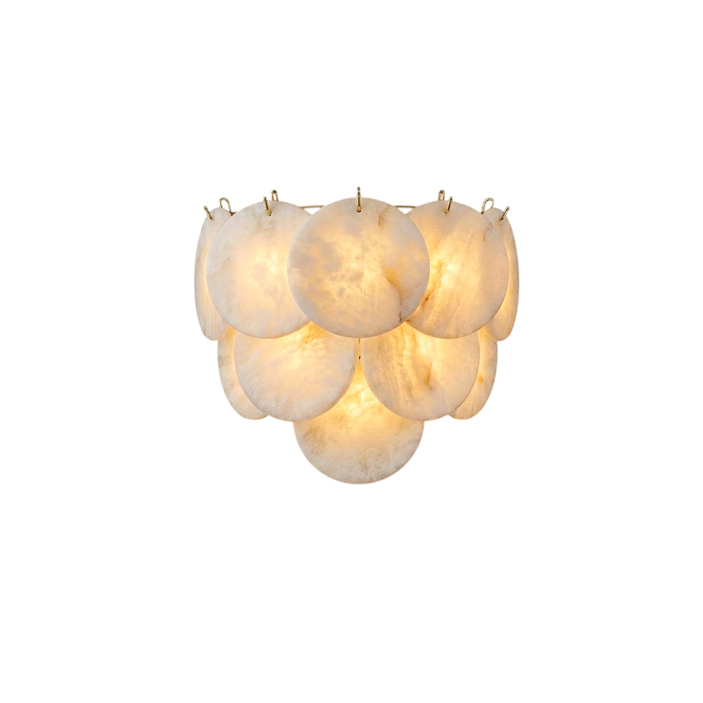 Pemberhurst Alabaster Disc Wall Sconce