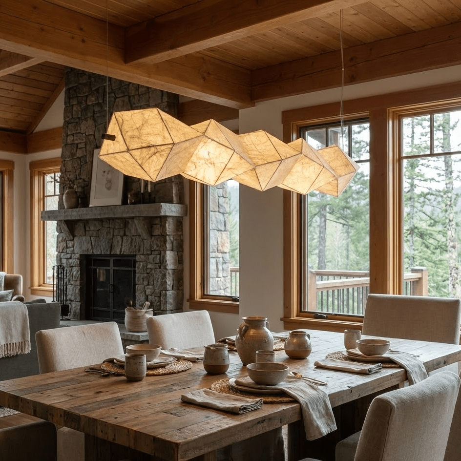 Silvara Fold Linear Pendant Lamp-Neutral Decor