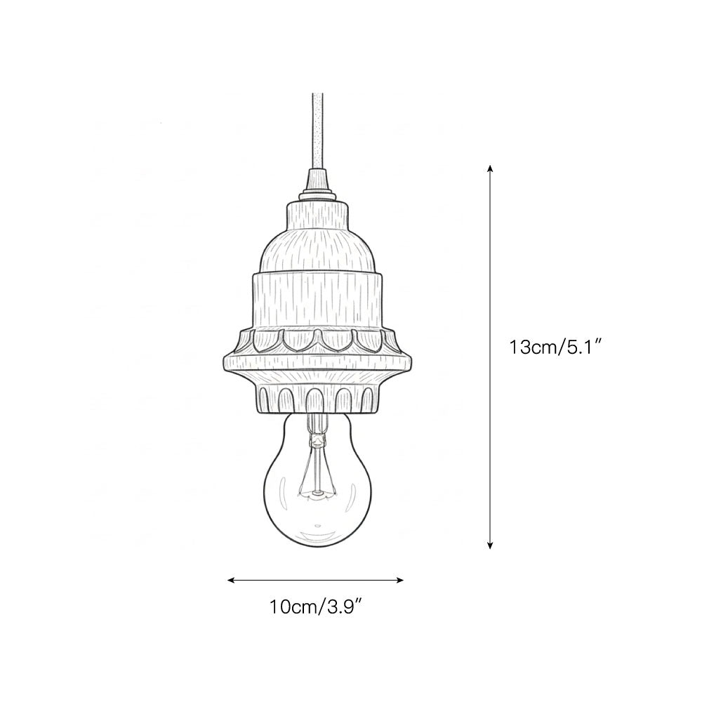 Model C of the Silvares Wood Swag Light, front view.