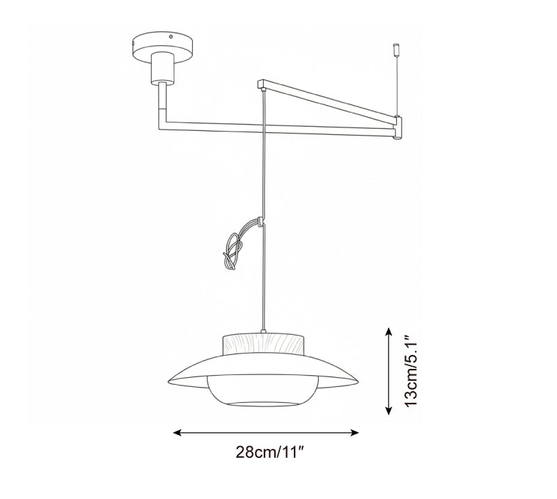 Sterling Swing Arm Pendant Lamp