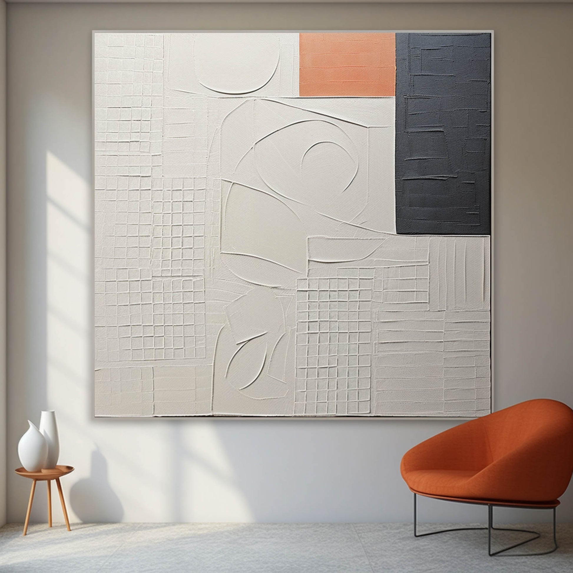 Plaster Art Texture Painting SG249 - Neutralighting