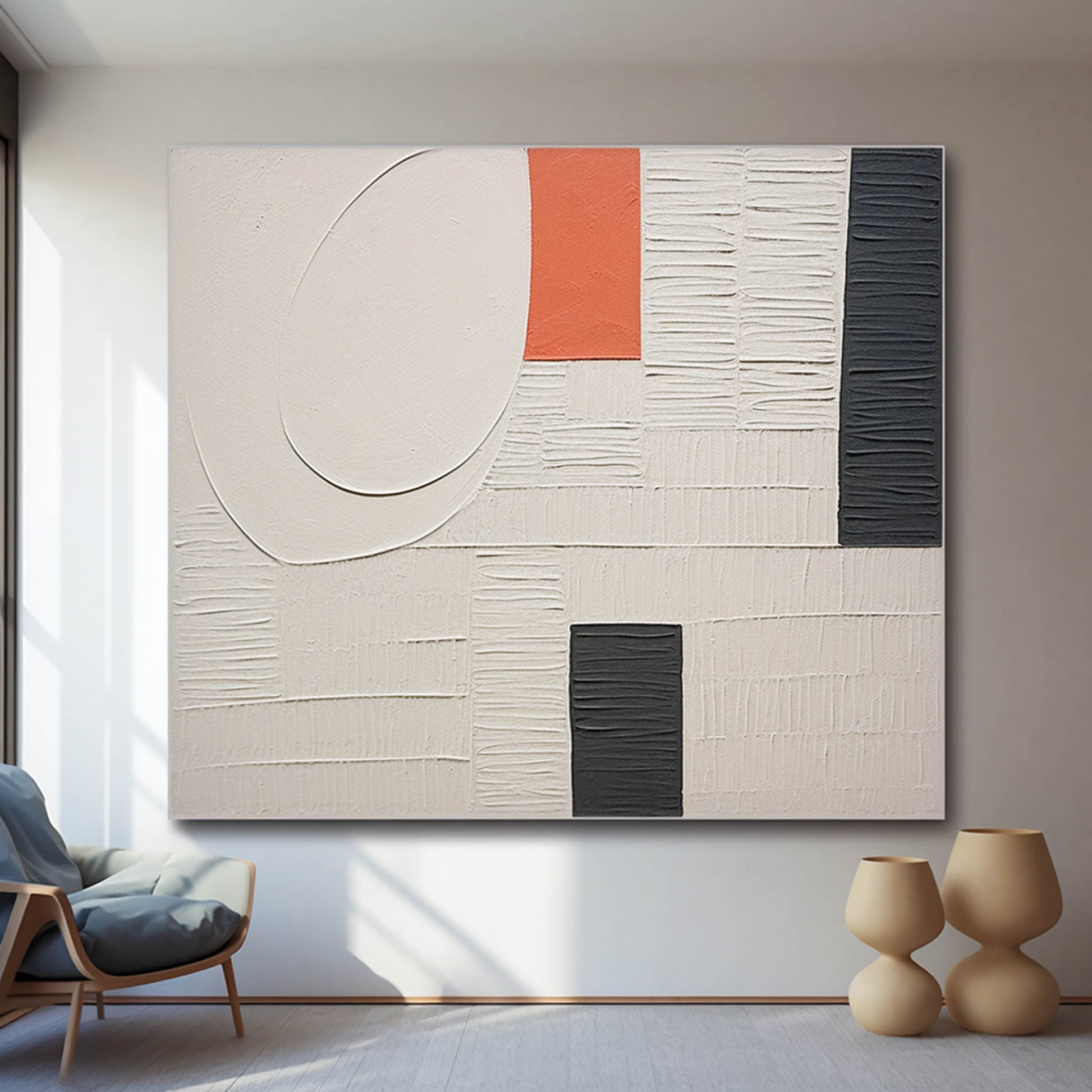Plaster Art Texture Painting SG249 - Neutralighting