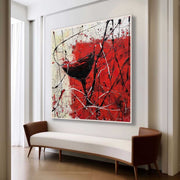 Wall Art Bold Textured Abstract Wine - Neutralighting
