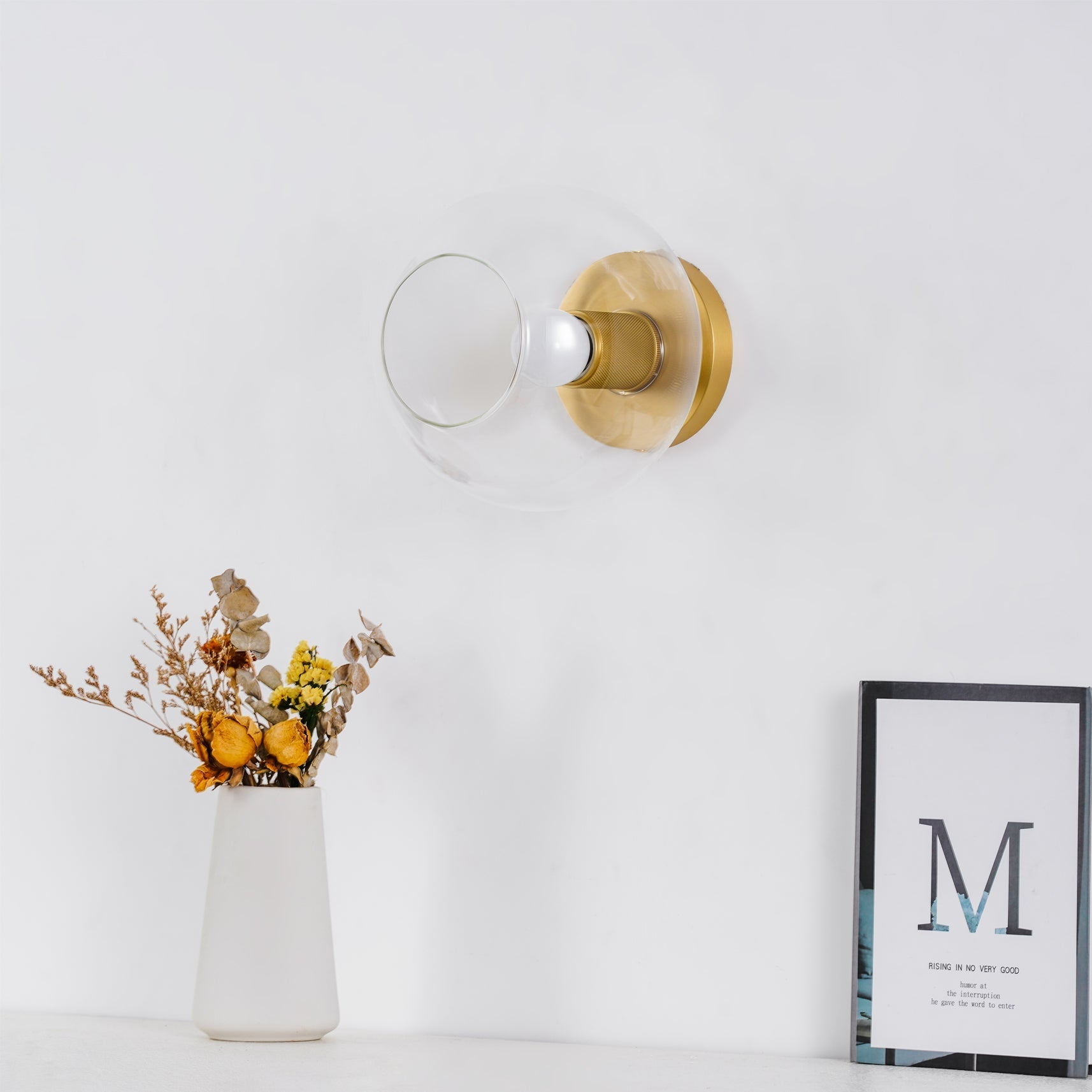 Elthyn Ceiling Lamp Cone Glass Brass Minimalist Industrial-Neutral Decor