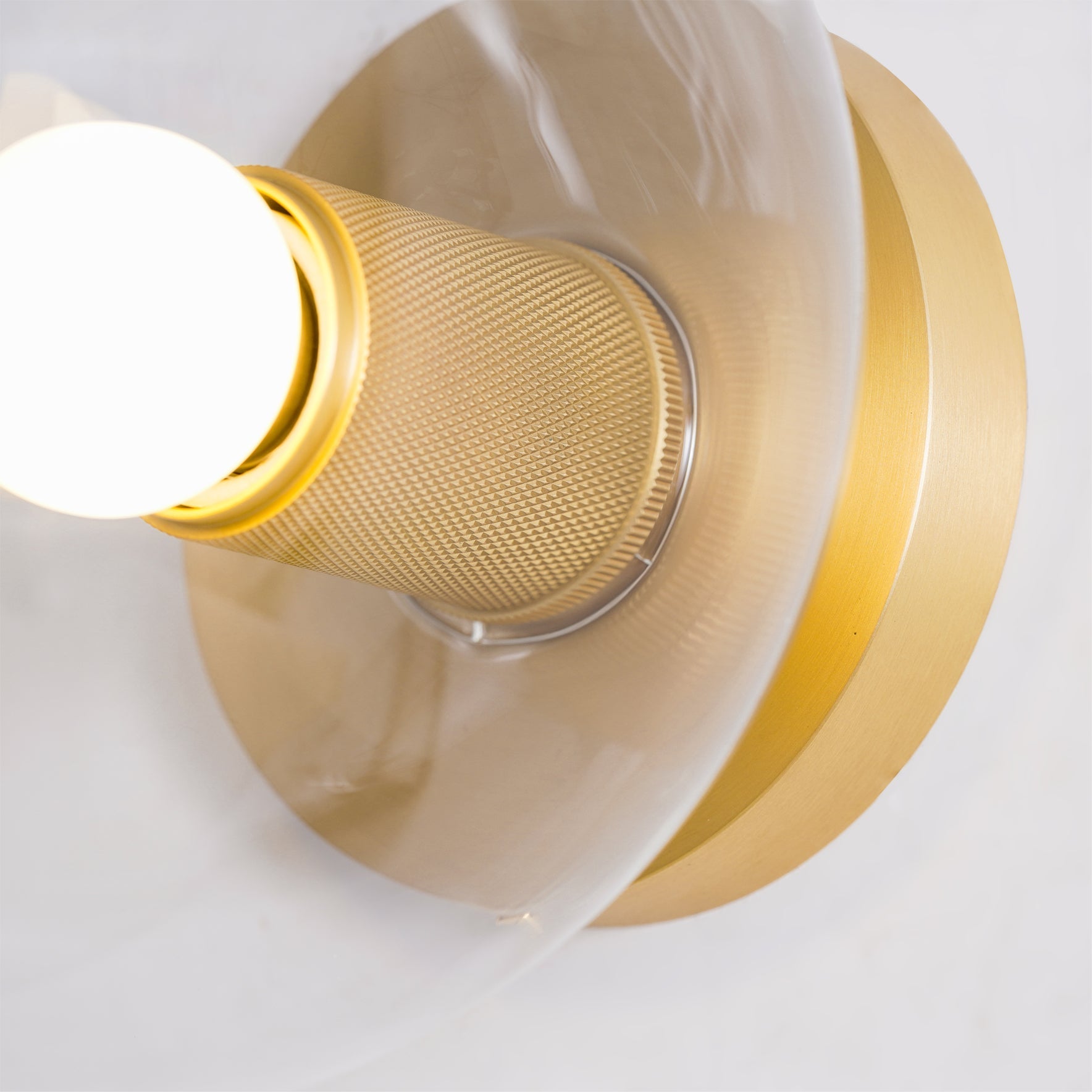 Elthyn Ceiling Lamp Cone Glass Brass Minimalist Industrial-Neutral Decor