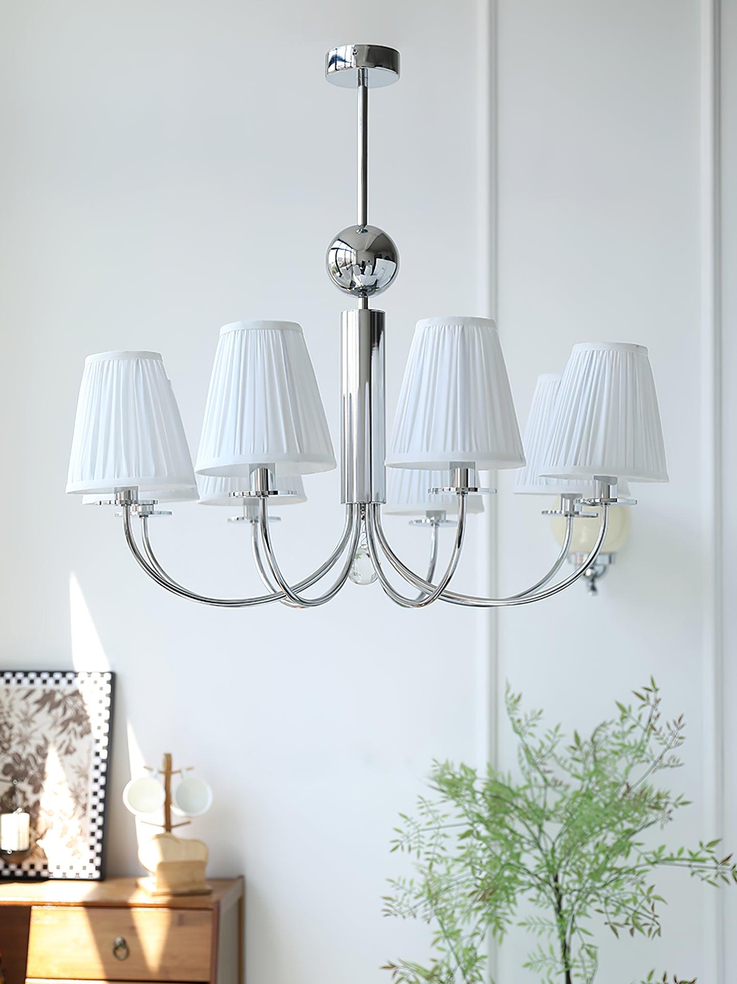 Glimmer Simplicity Chrome Chandelier-Neutral Decor