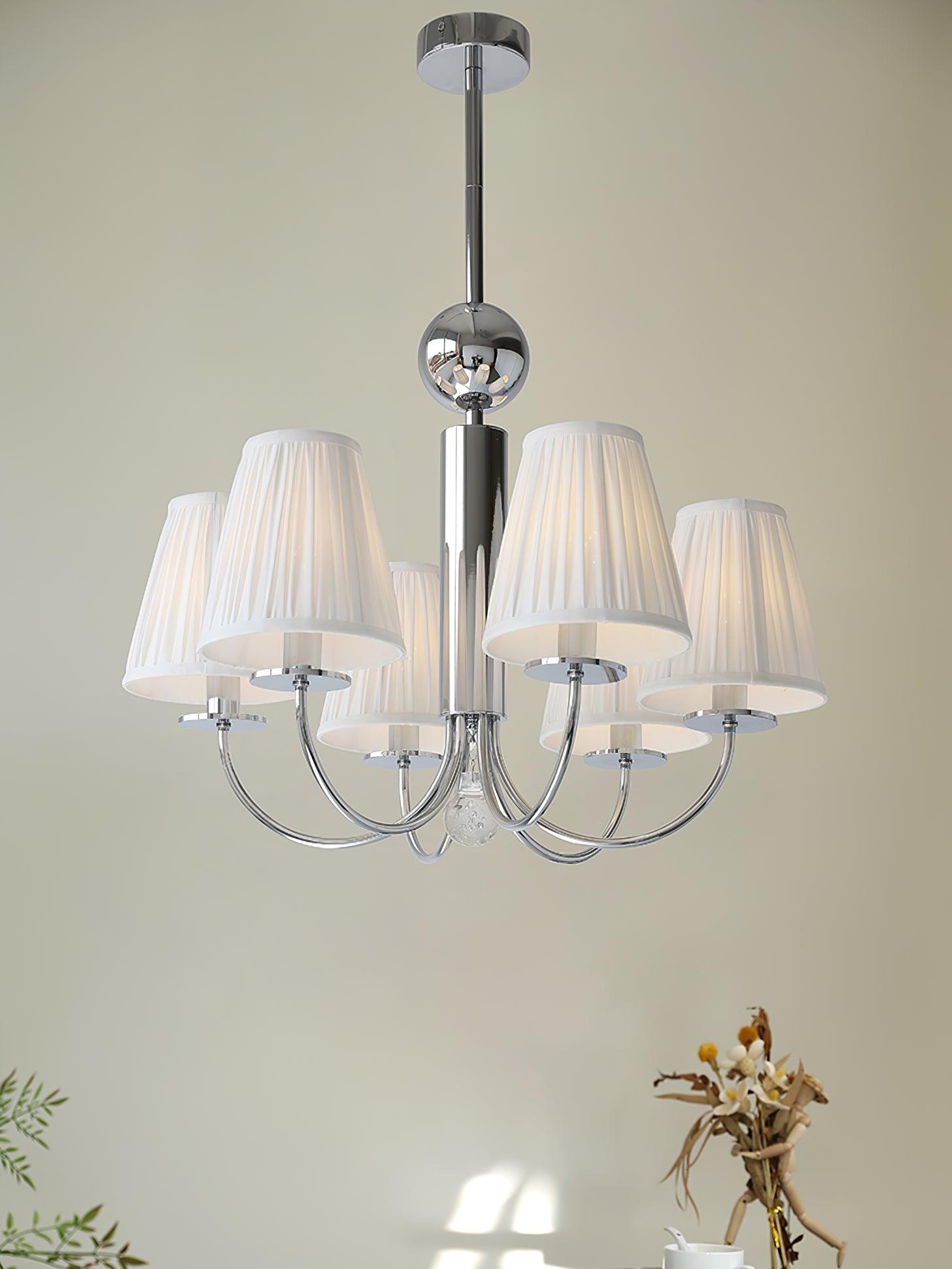 Glimmer Simplicity Chrome Chandelier-Neutral Decor