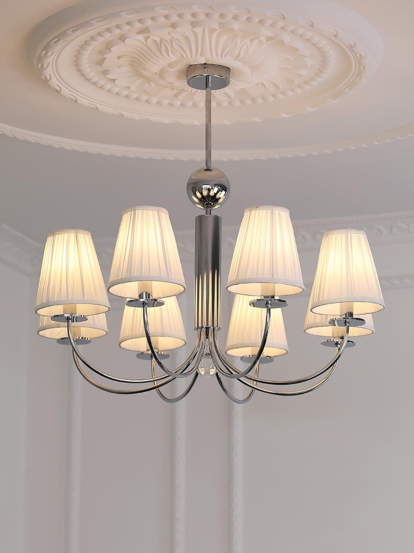 Glimmer Simplicity Chrome Chandelier-Neutral Decor