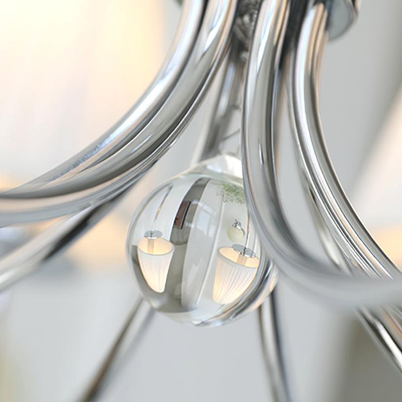 Glimmer Simplicity Chrome Chandelier-Neutral Decor