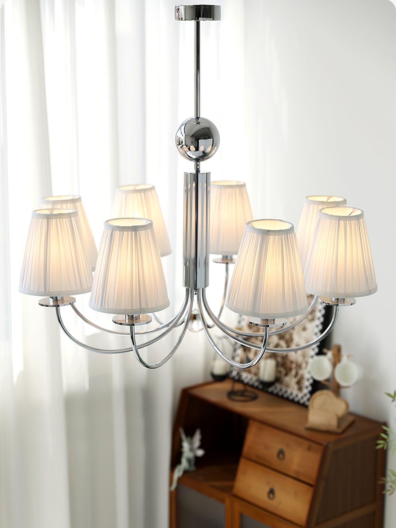 Glimmer Simplicity Chrome Chandelier-Neutral Decor