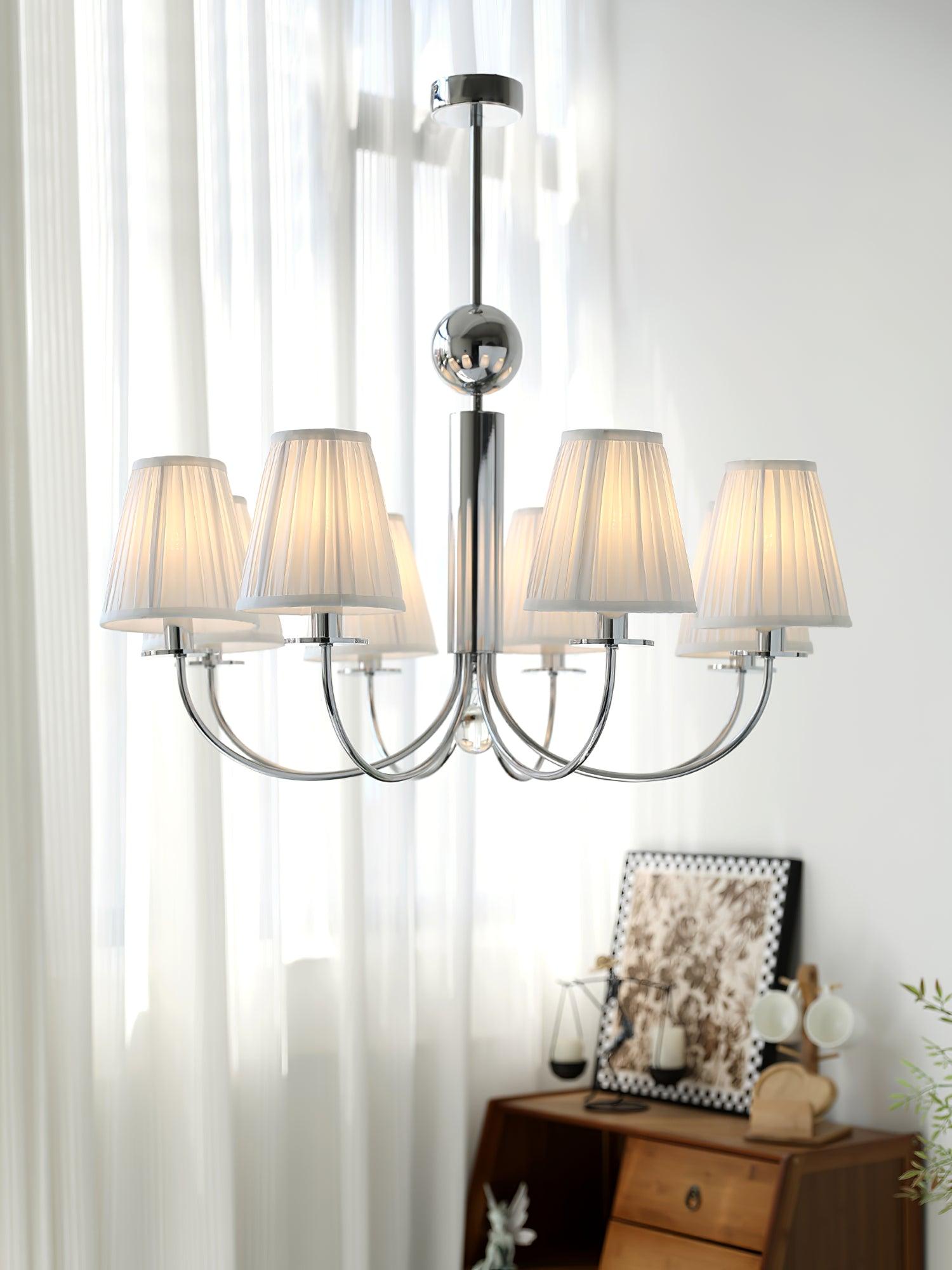 Glimmer Simplicity Chrome Chandelier-Neutral Decor
