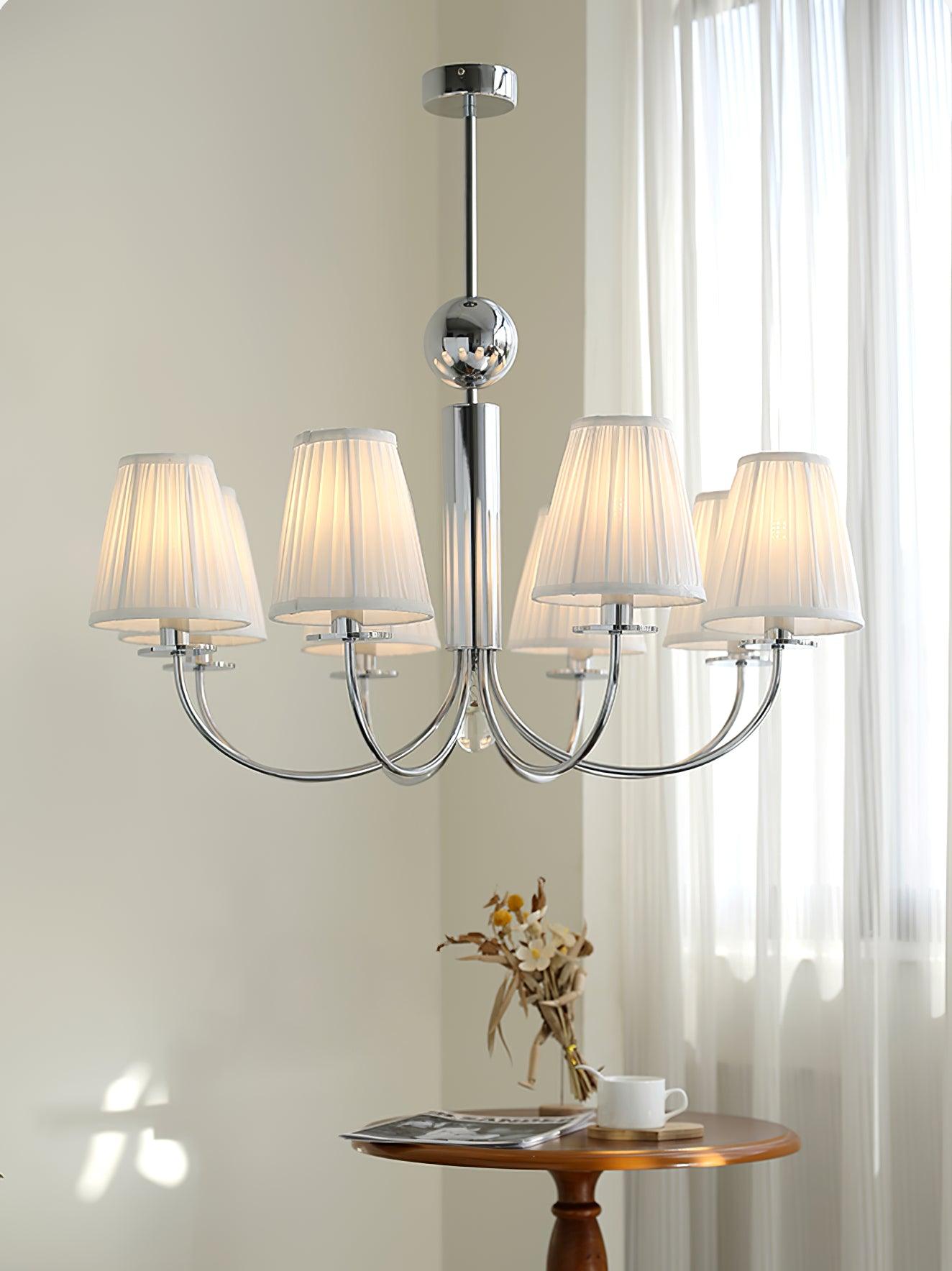 Glimmer Simplicity Chrome Chandelier-Neutral Decor