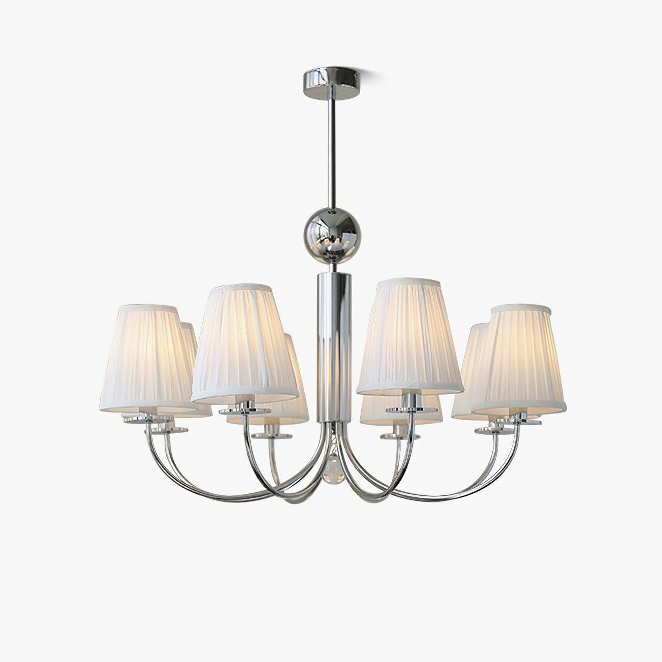 Glimmer Simplicity Chrome Chandelier-Neutral Decor