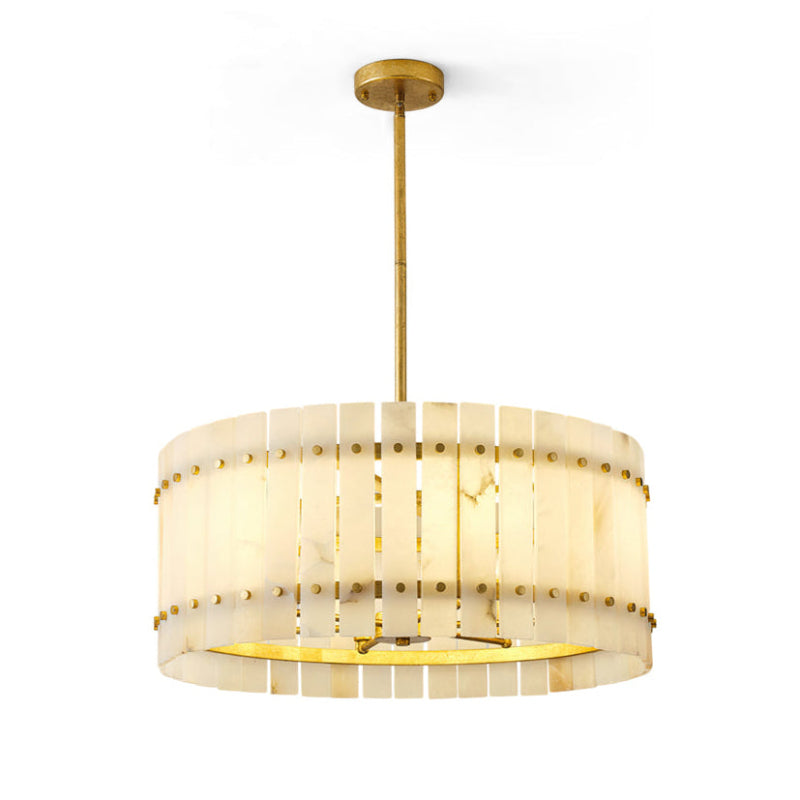 Product dimensions of the Belmont Alabaster Chandelier.