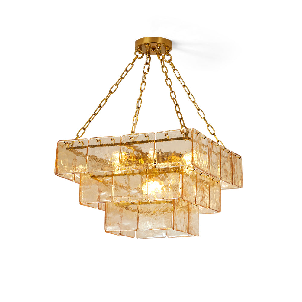 Celisora Amber Glass Chandelier