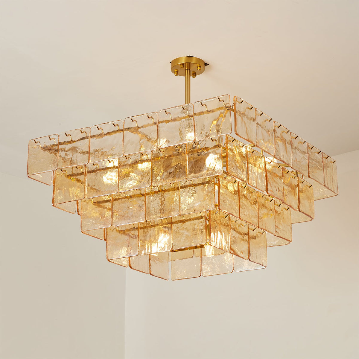 Celisora Amber Glass Chandelier