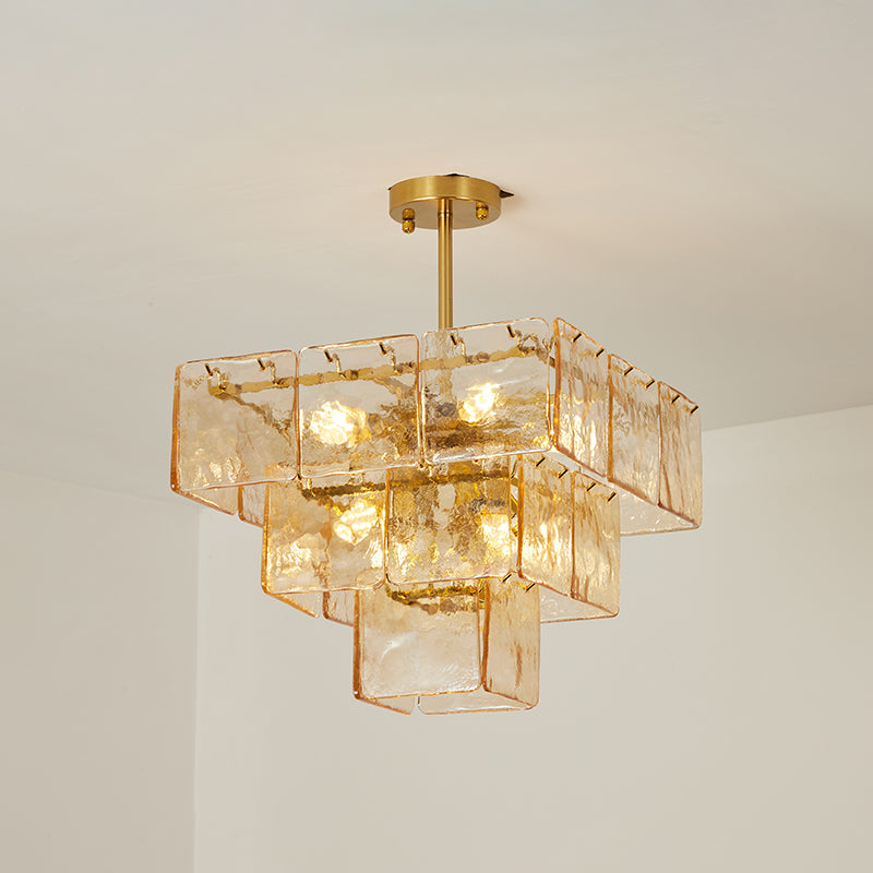 Celisora Amber Glass Chandelier