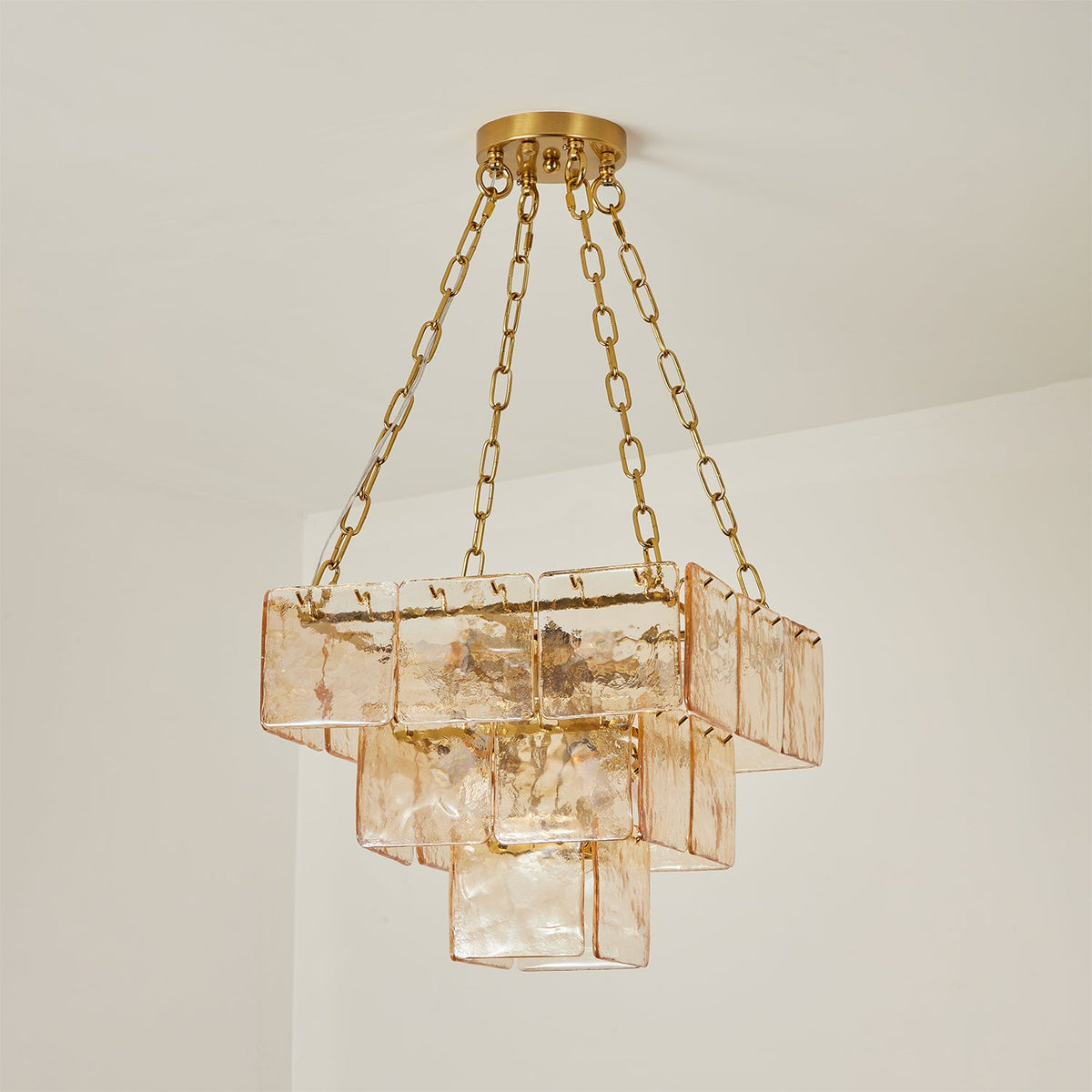 Celisora Amber Glass Chandelier