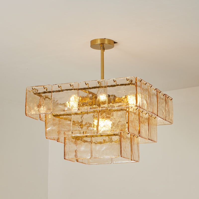 Celisora Amber Glass Chandelier
