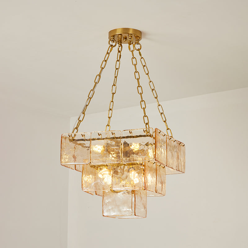 Celisora Amber Glass Chandelier