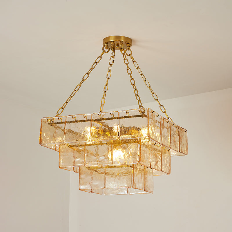 Celisora Amber Glass Chandelier