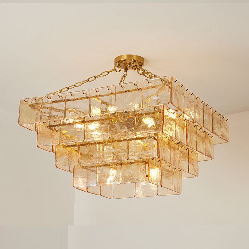 Celisora Amber Glass Chandelier