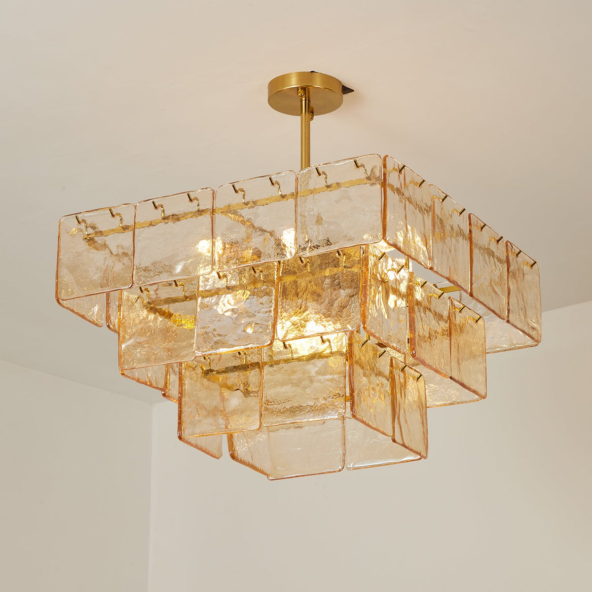 Celisora Amber Glass Chandelier