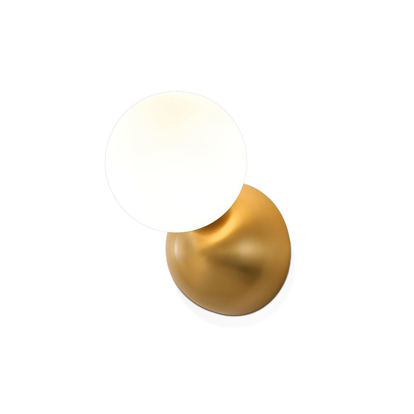 Lysola Sphere Glass Brass Wall Light-Neutral Decor