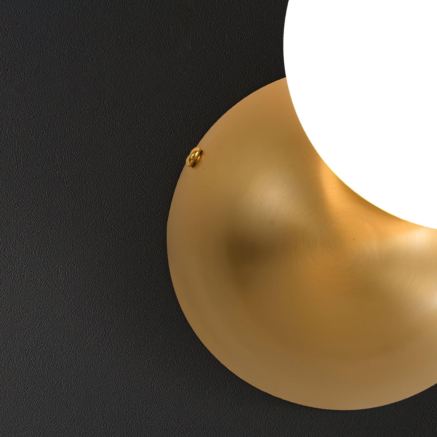 Lysola Sphere Glass Brass Wall Light-Neutral Decor
