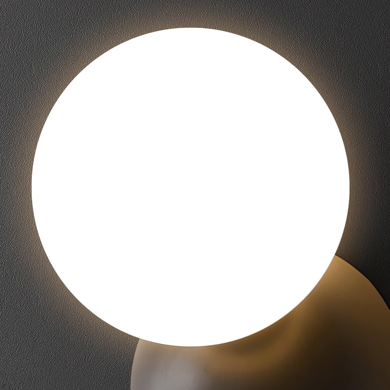 Lysola Sphere Glass Brass Wall Light-Neutral Decor