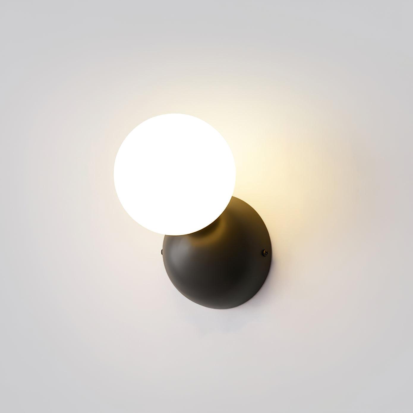 Lysola Sphere Glass Brass Wall Light-Neutral Decor