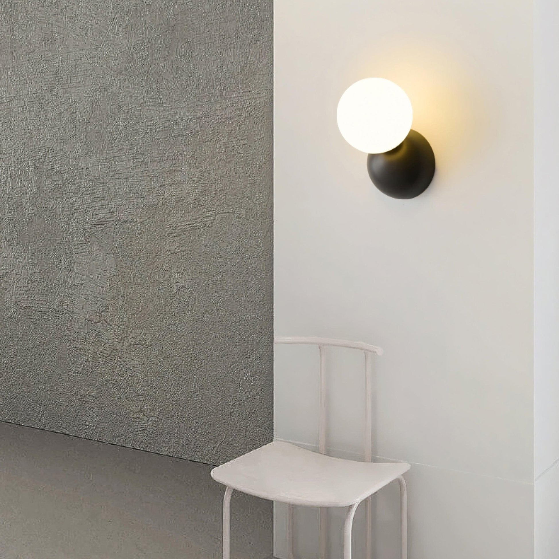 Lysola Sphere Glass Brass Wall Light-Neutral Decor