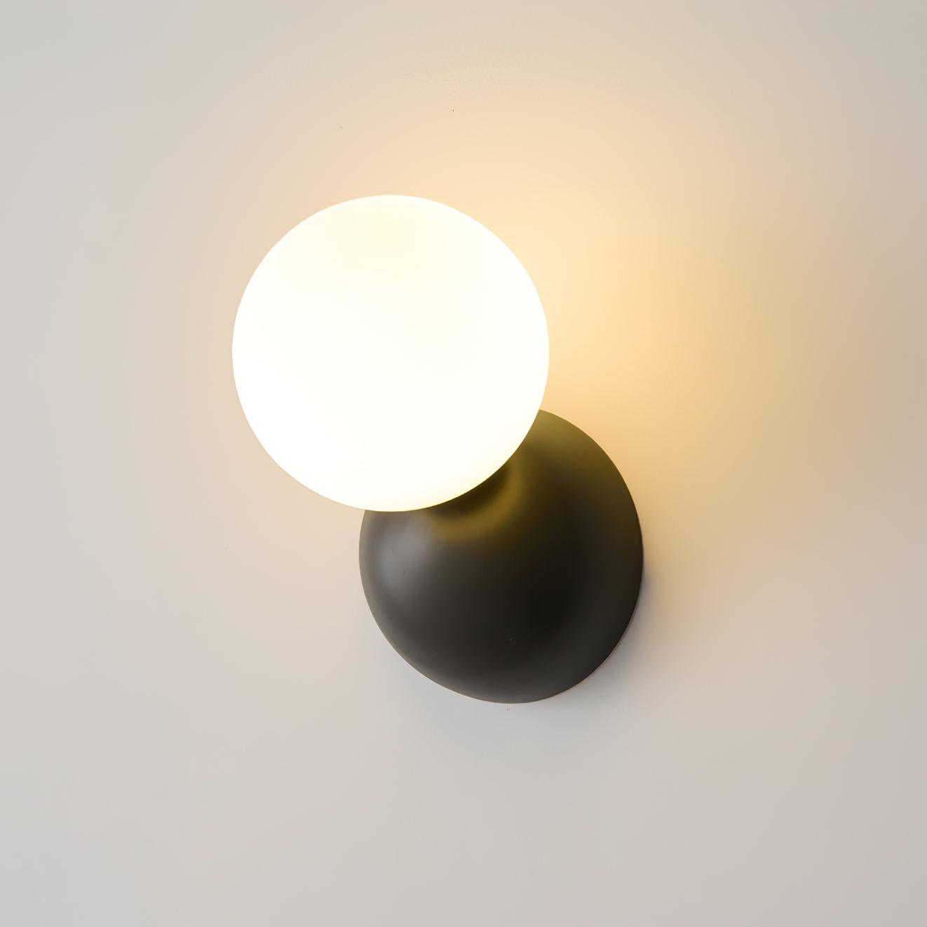 Lysola Sphere Glass Brass Wall Light-Neutral Decor