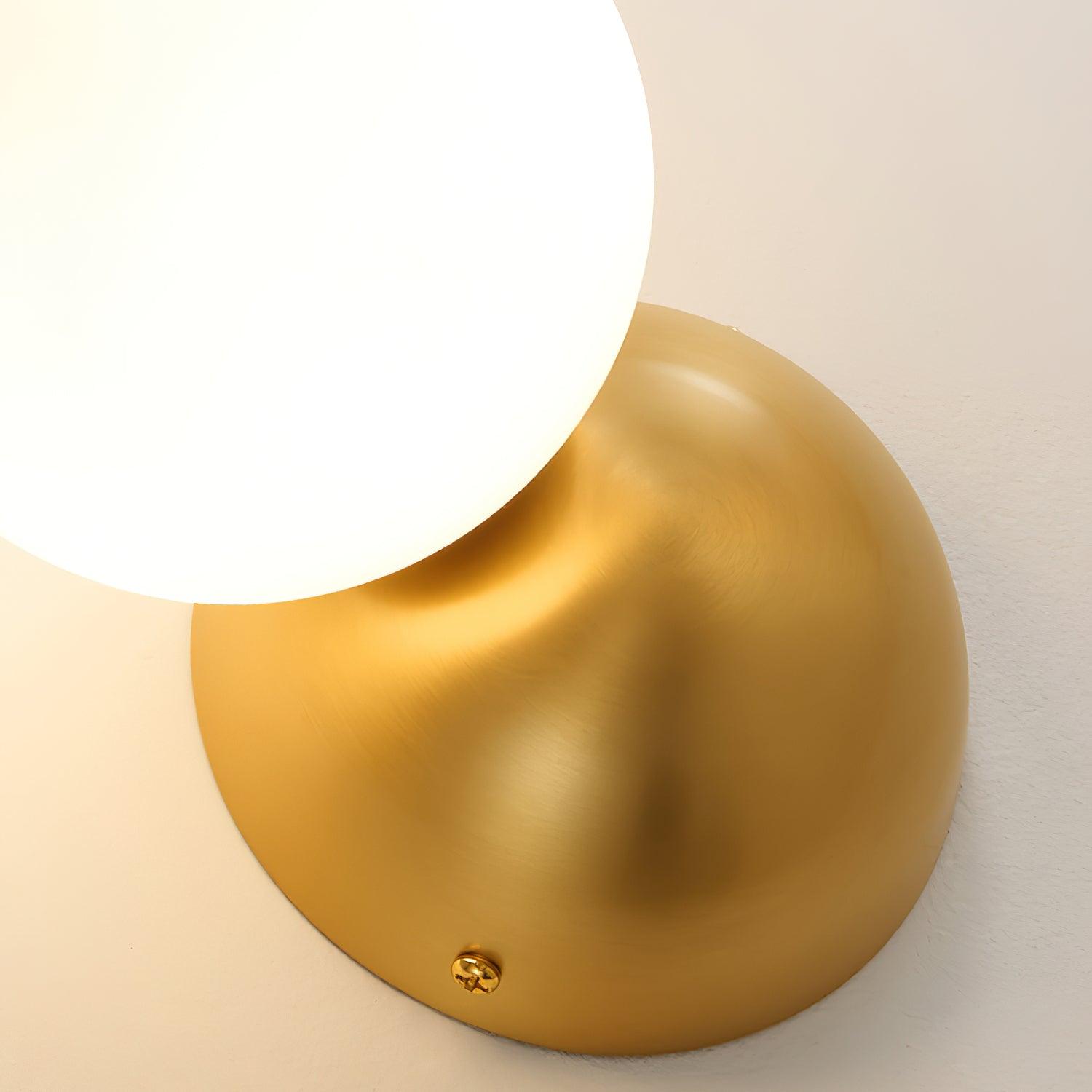 Lysola Sphere Glass Brass Wall Light-Neutral Decor