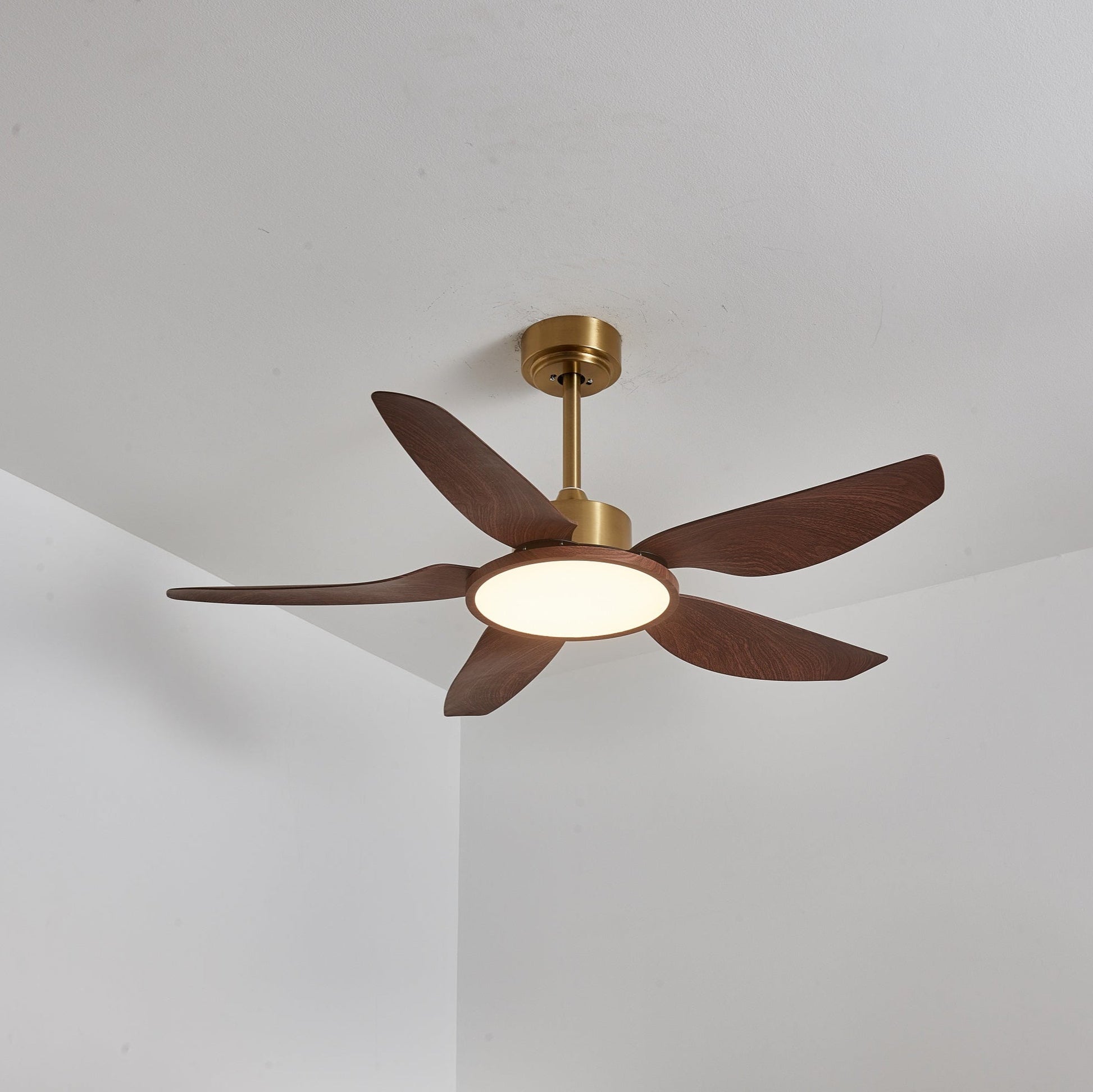 Aurelia Modern Wood Brass Ceiling Fan Light-Neutral Decor