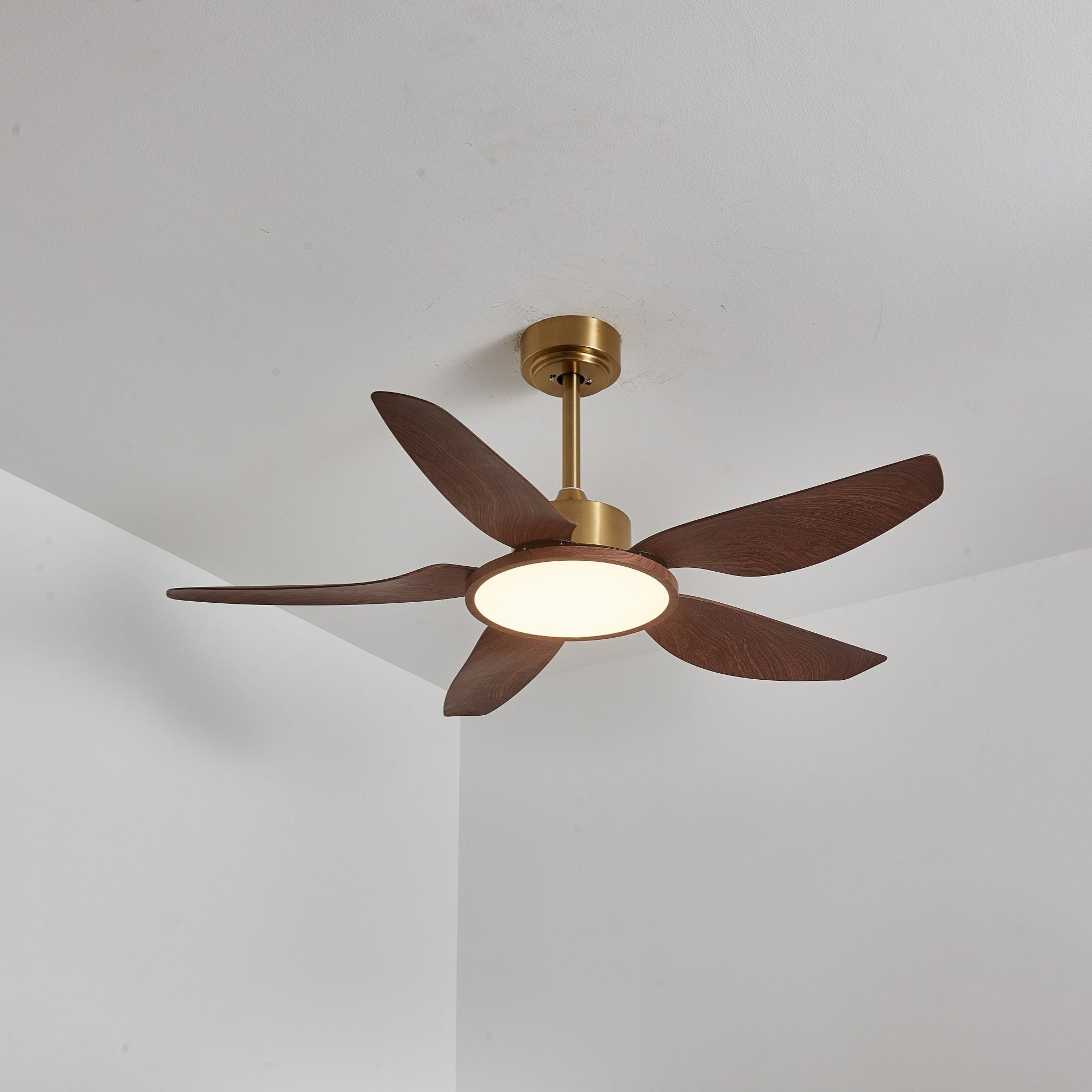 Aurelia Modern Wood Brass Ceiling Fan Light-Neutral Decor