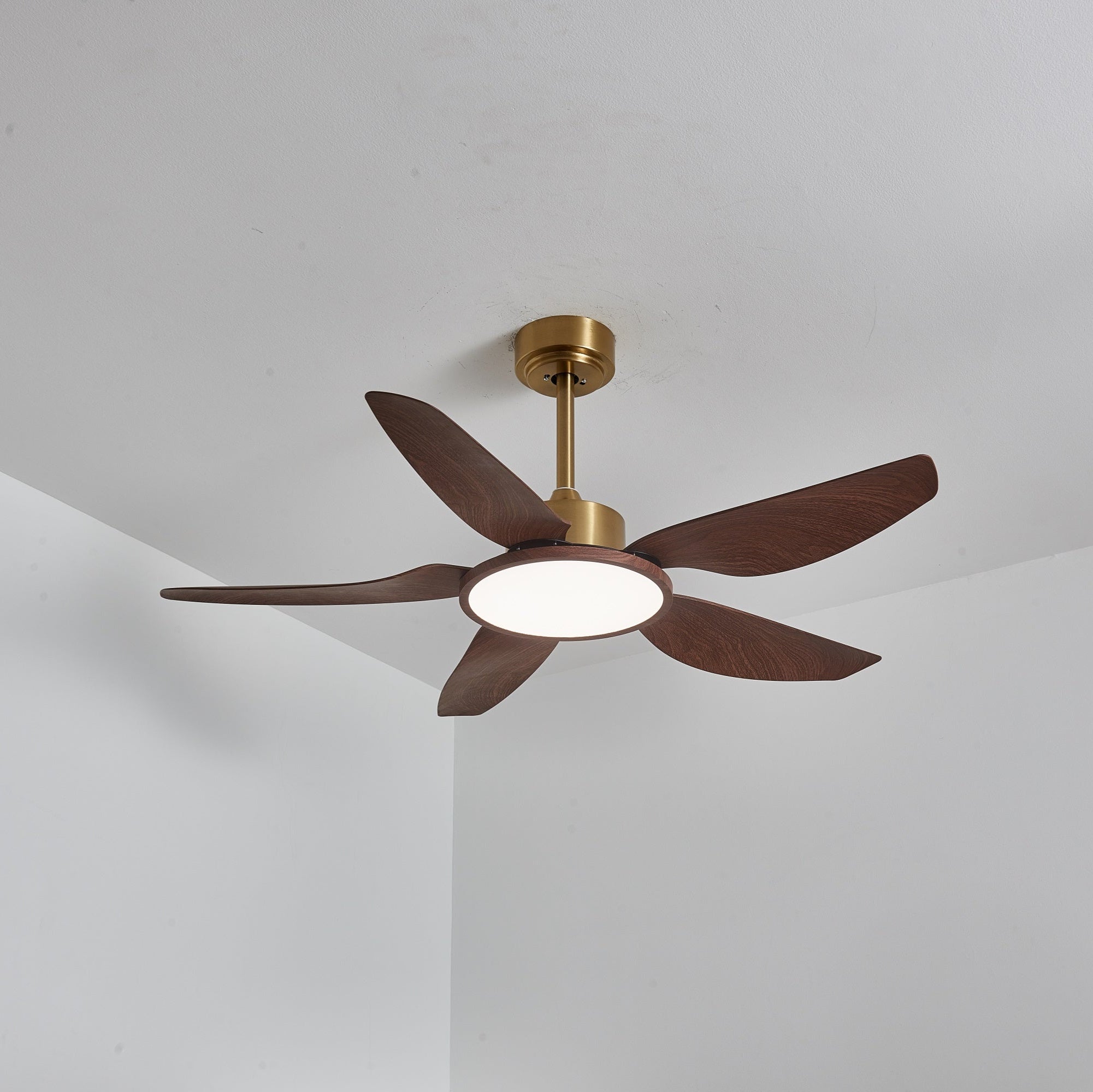 Aurelia Modern Wood Brass Ceiling Fan Light-Neutral Decor