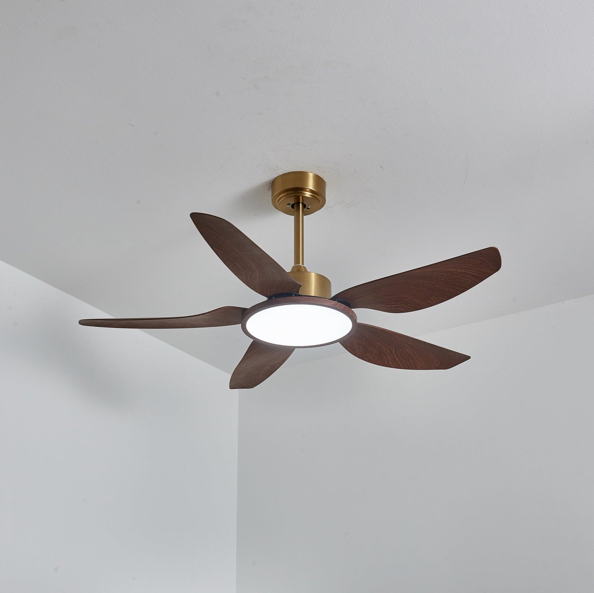 Aurelia Modern Wood Brass Ceiling Fan Light-Neutral Decor