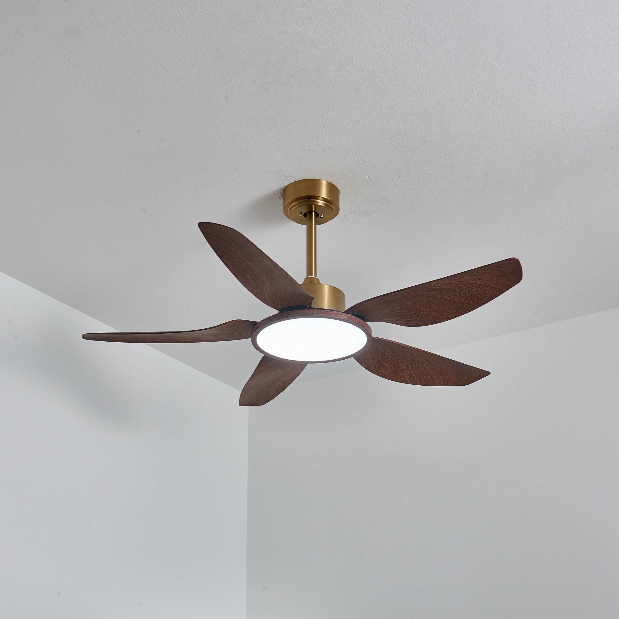 Aurelia Modern Wood Brass Ceiling Fan Light-Neutral Decor