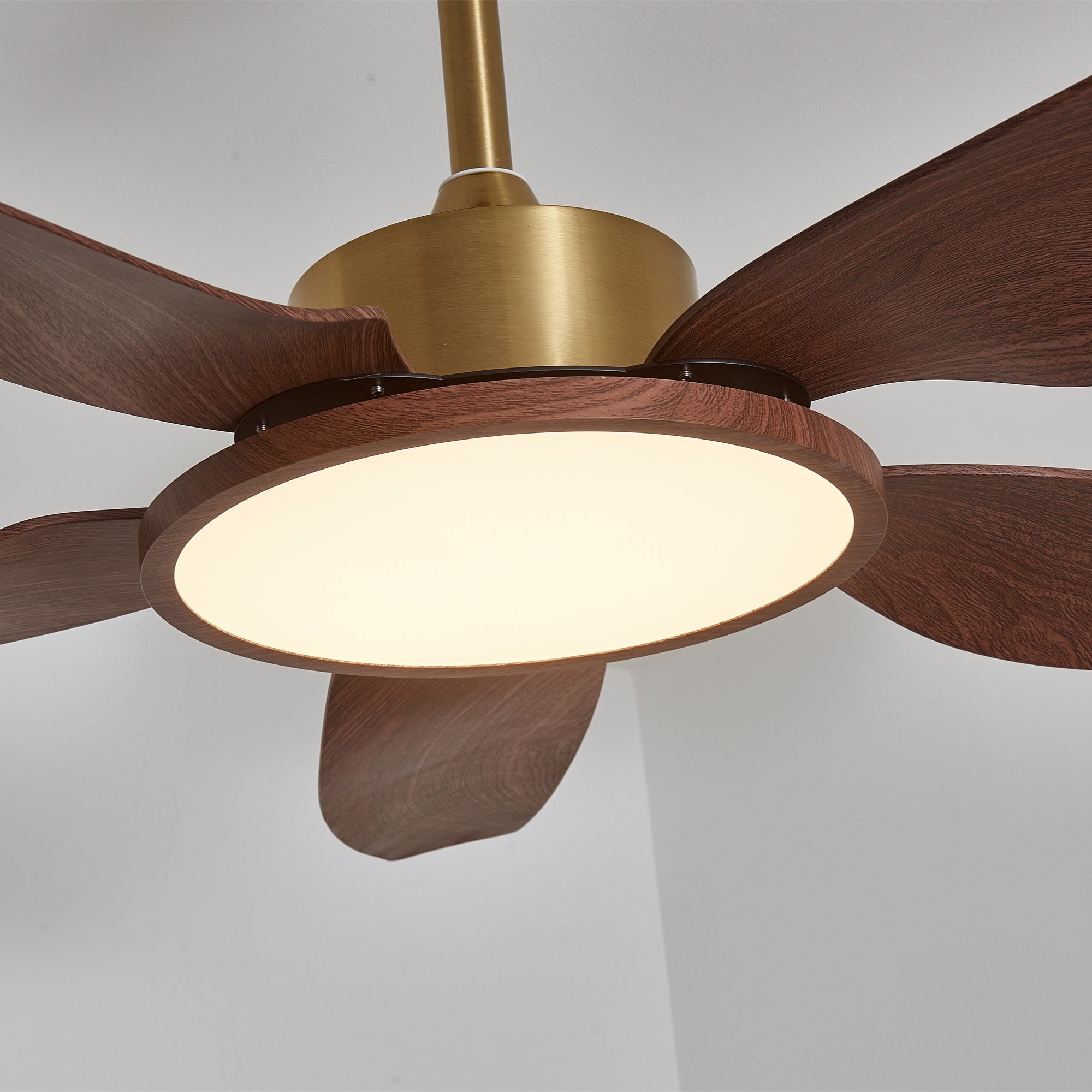 Aurelia Modern Wood Brass Ceiling Fan Light-Neutral Decor