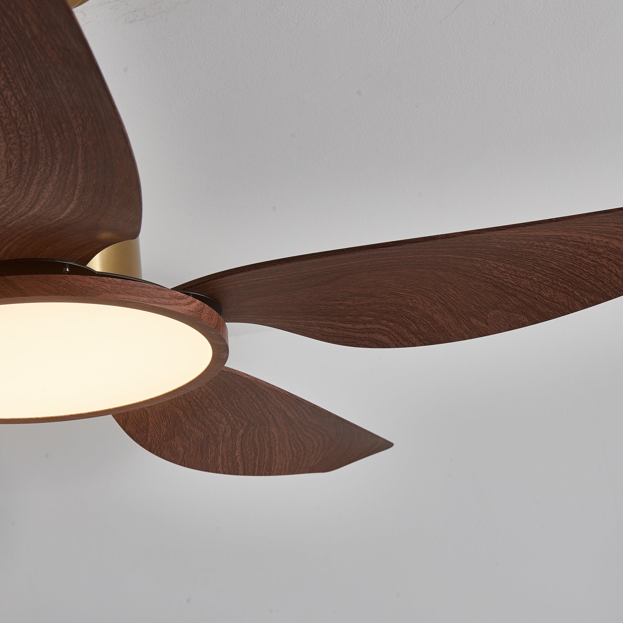 Aurelia Modern Wood Brass Ceiling Fan Light-Neutral Decor
