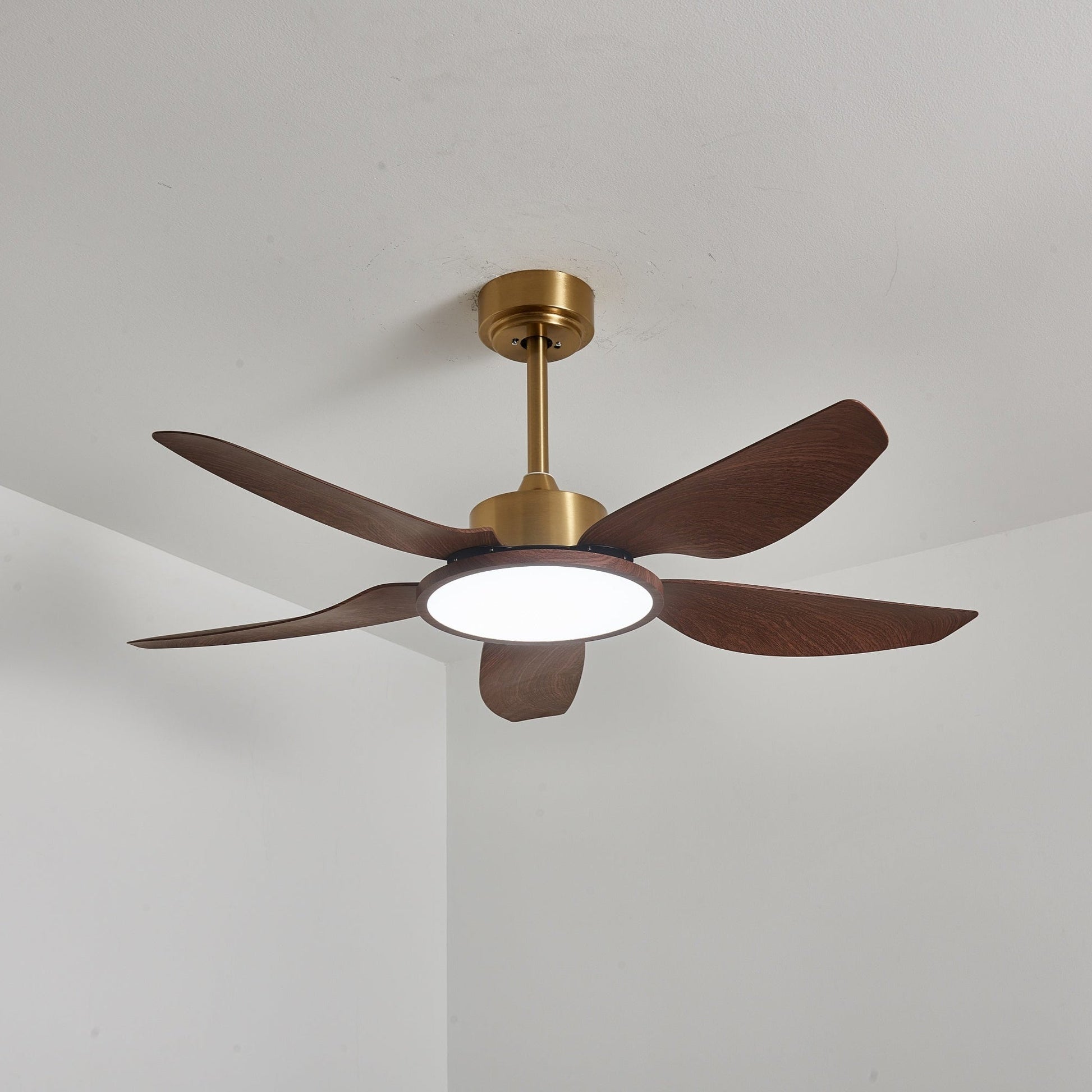 Aurelia Modern Wood Brass Ceiling Fan Light-Neutral Decor