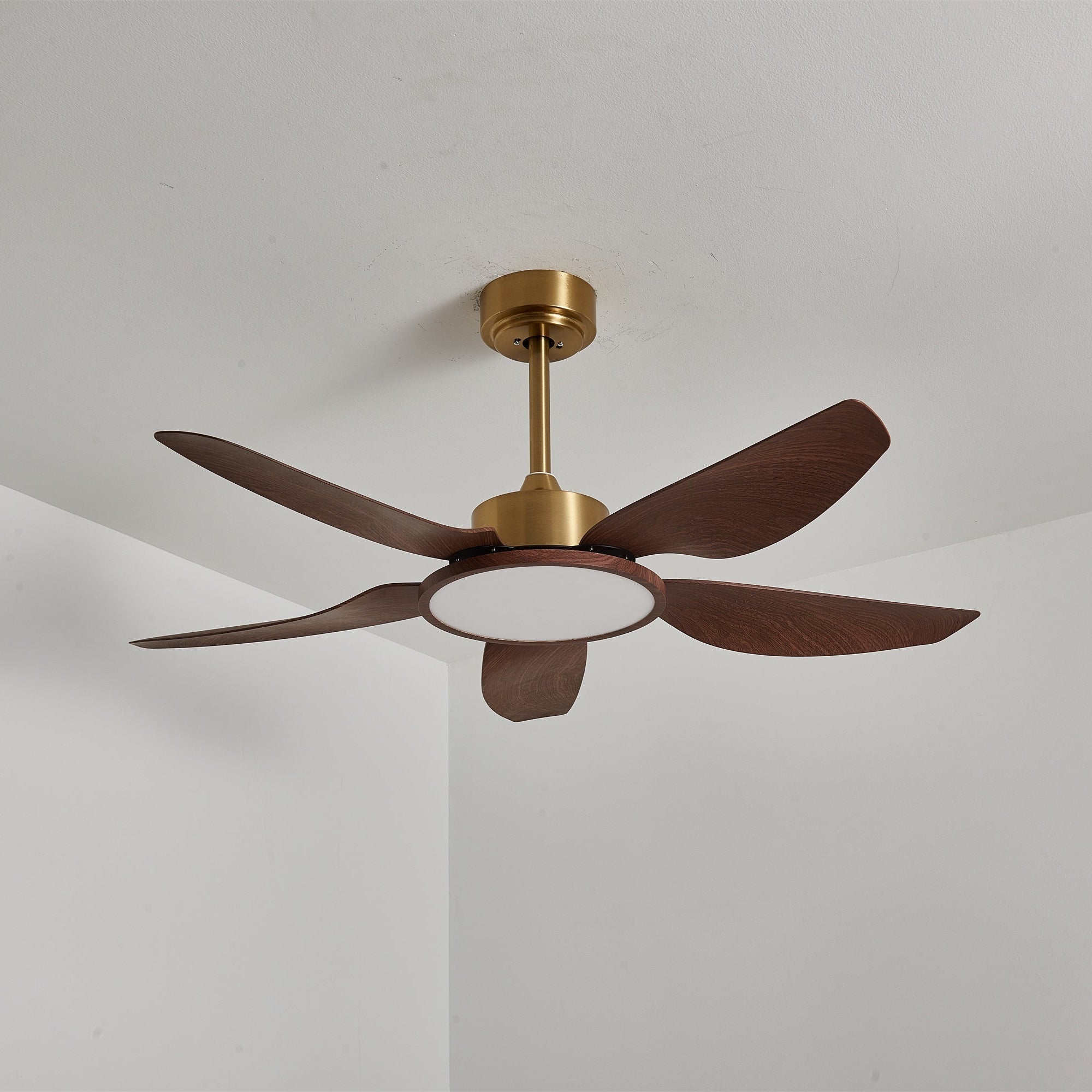 Aurelia Modern Wood Brass Ceiling Fan Light-Neutral Decor