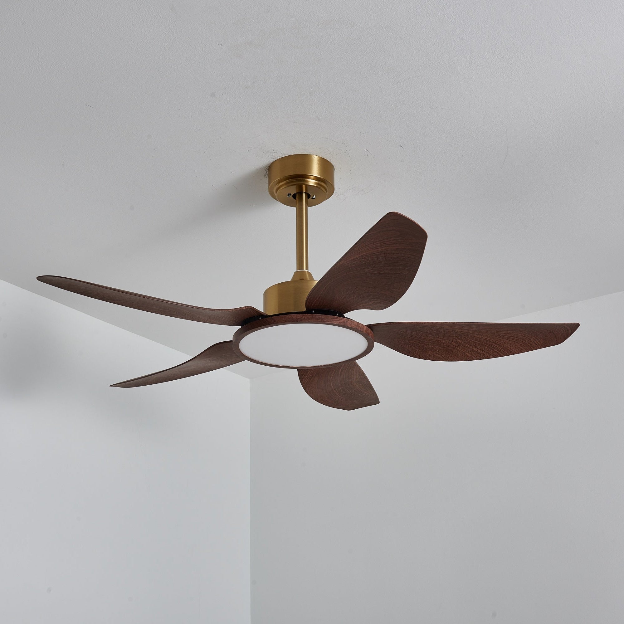 Aurelia Modern Wood Brass Ceiling Fan Light-Neutral Decor