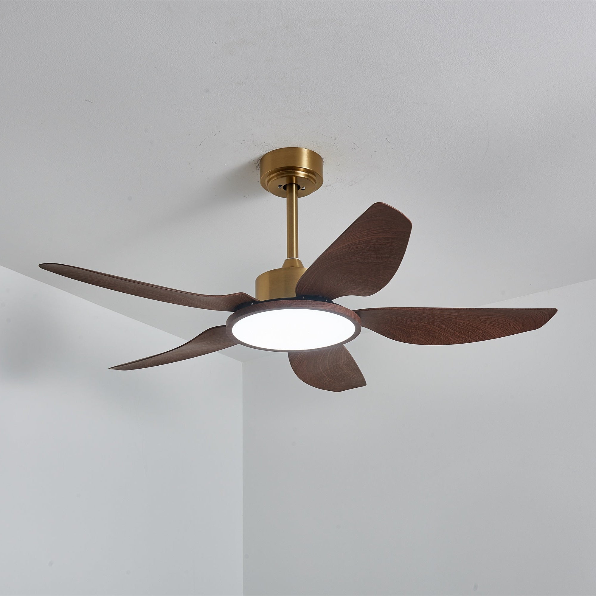Aurelia Modern Wood Brass Ceiling Fan Light-Neutral Decor