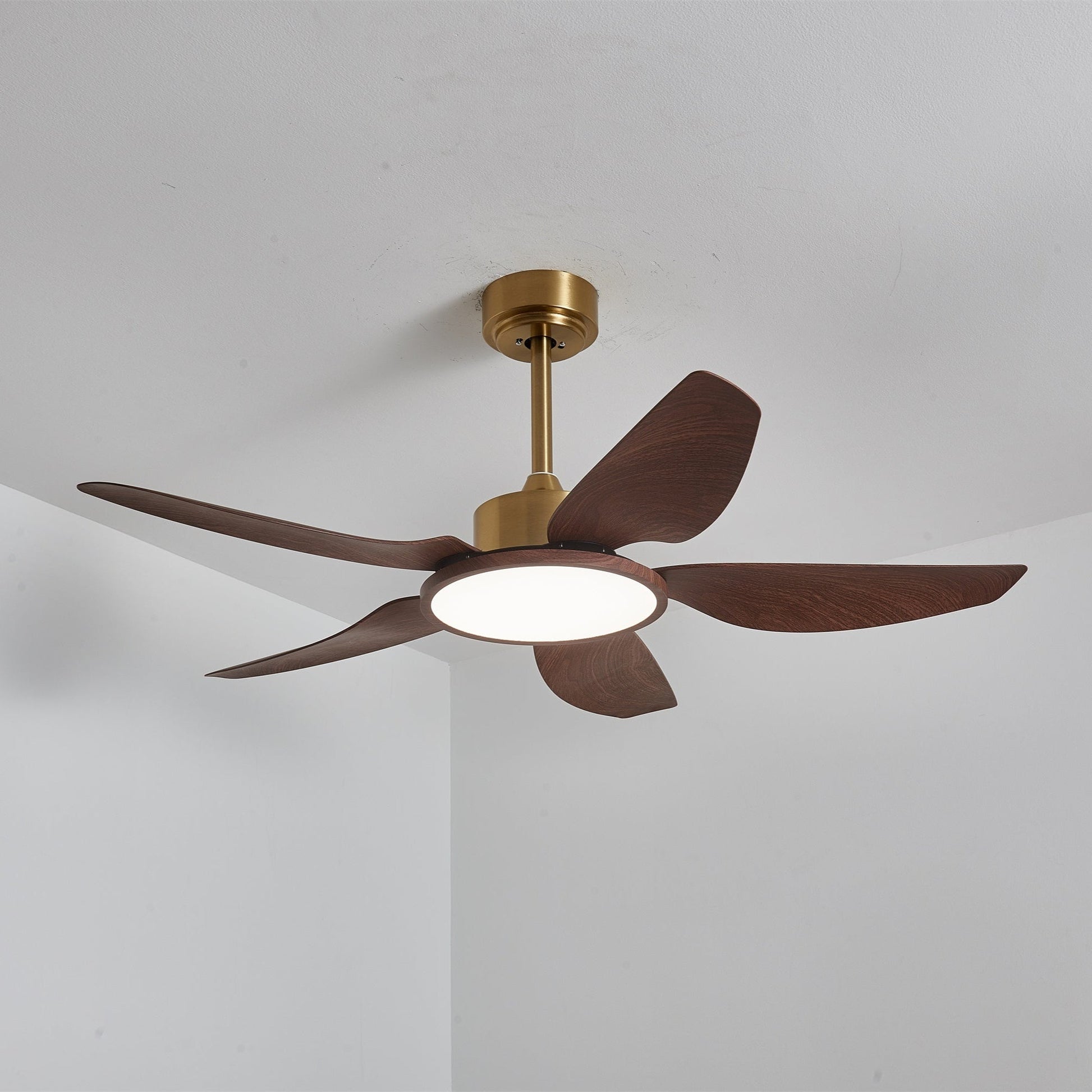 Aurelia Modern Wood Brass Ceiling Fan Light-Neutral Decor