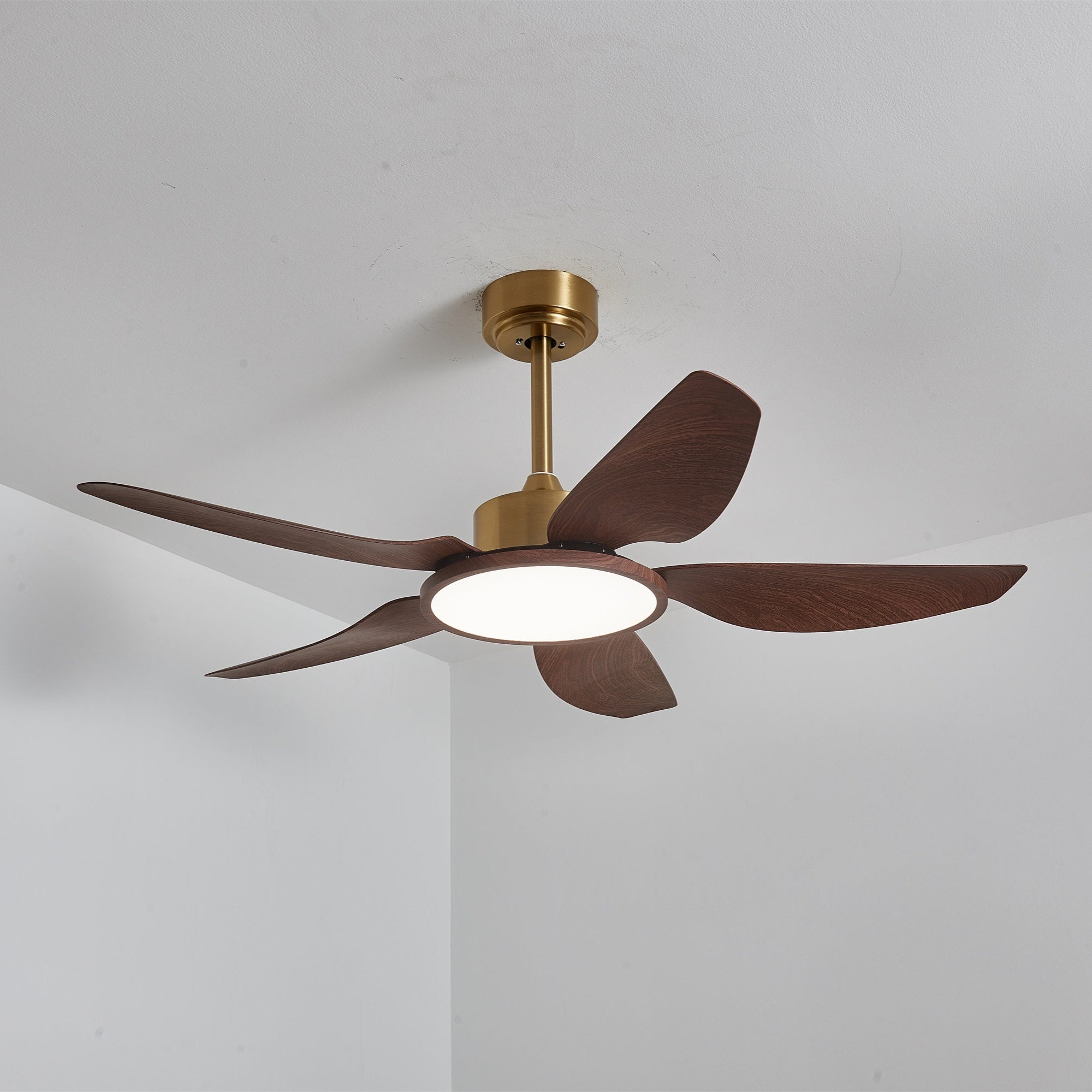 Aurelia Modern Wood Brass Ceiling Fan Light-Neutral Decor