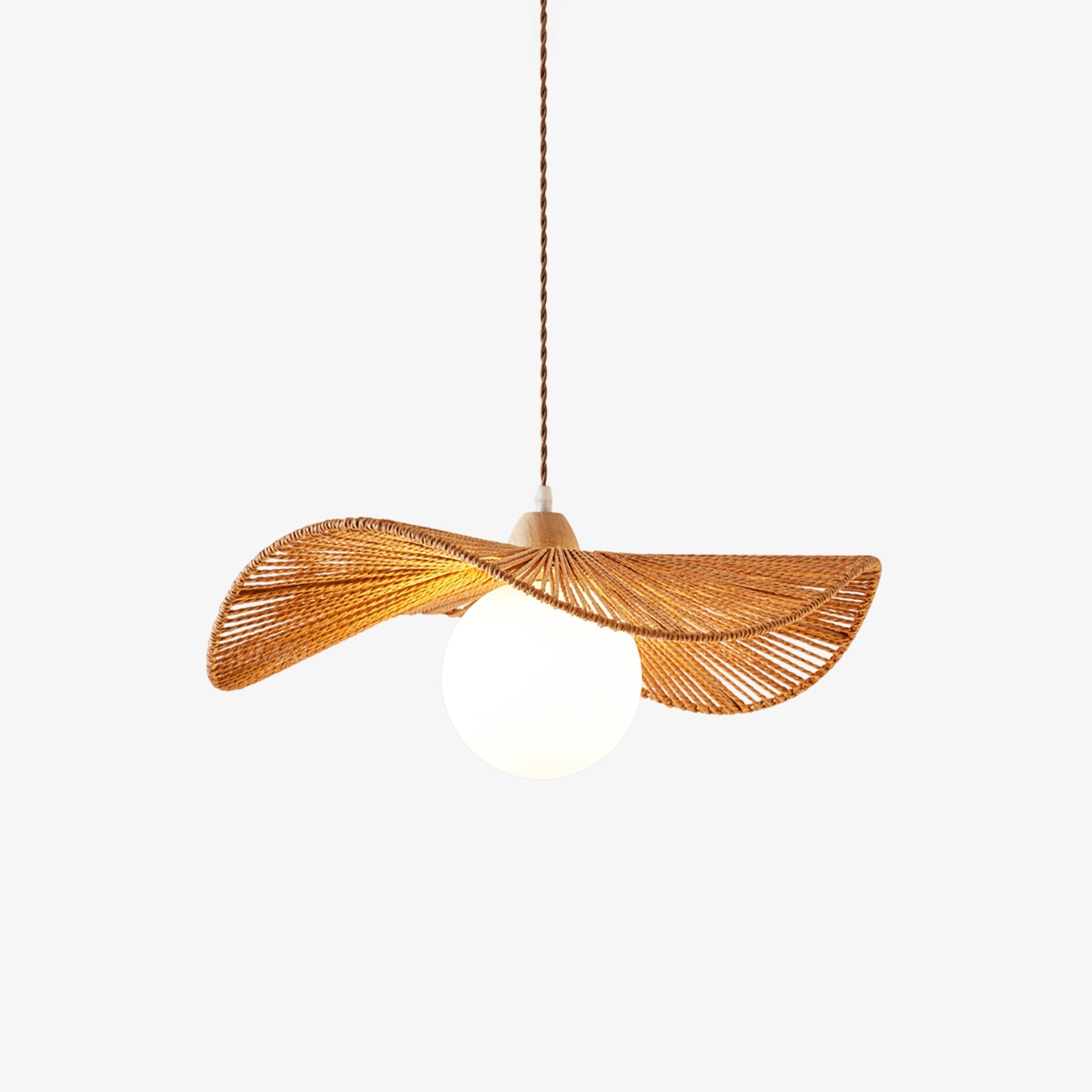 Yaslen Art Natural Woven Pendant Lamp-Neutral Decor
