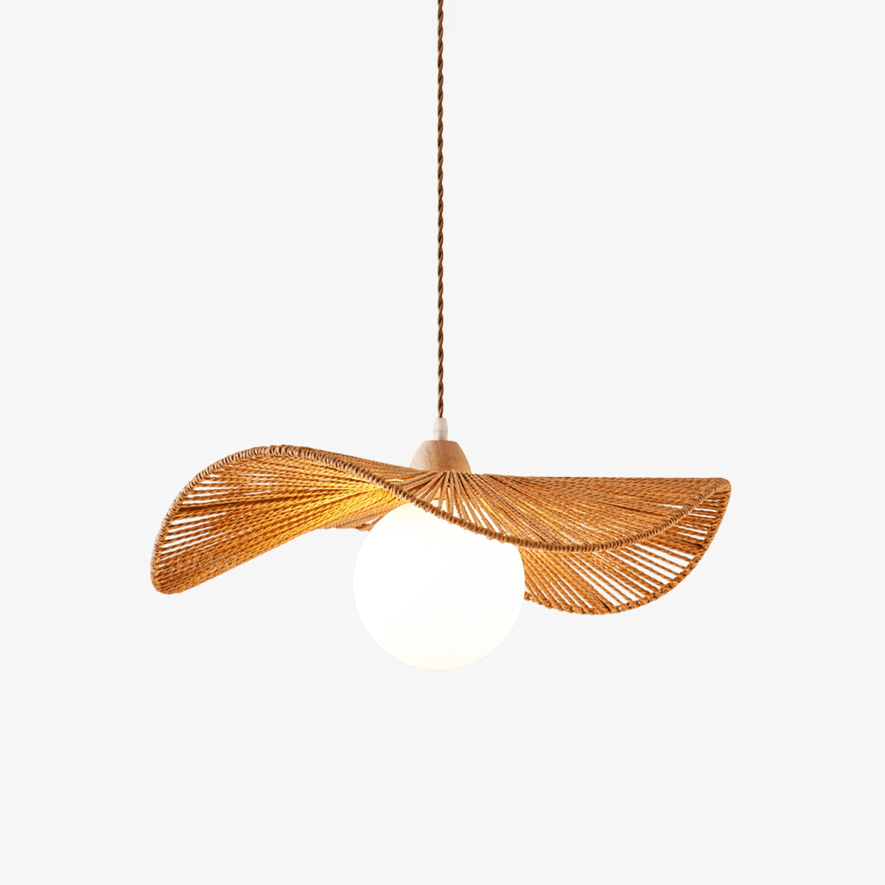 Yaslen Art Natural Woven Pendant Lamp-Neutral Decor